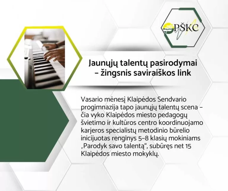 Jaunųjų talentų pasirodymai – žingsnis saviraiškos link