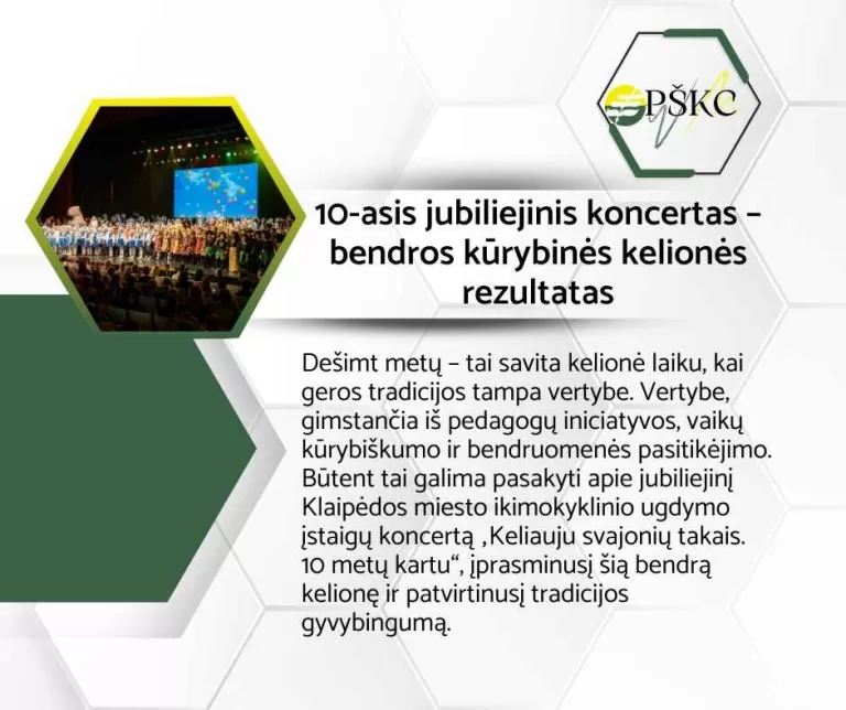 10-asis jubiliejinis koncertas – bendros kūrybinės kelionės rezultatas