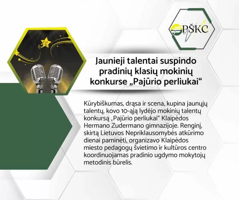Jaunieji talentai suspindo pradinių klasių mokinių konkurse „Pajūrio perliukai“