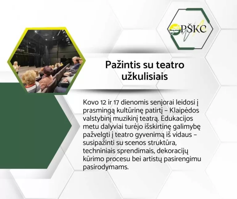 Pažintis su teatro užkulisiais