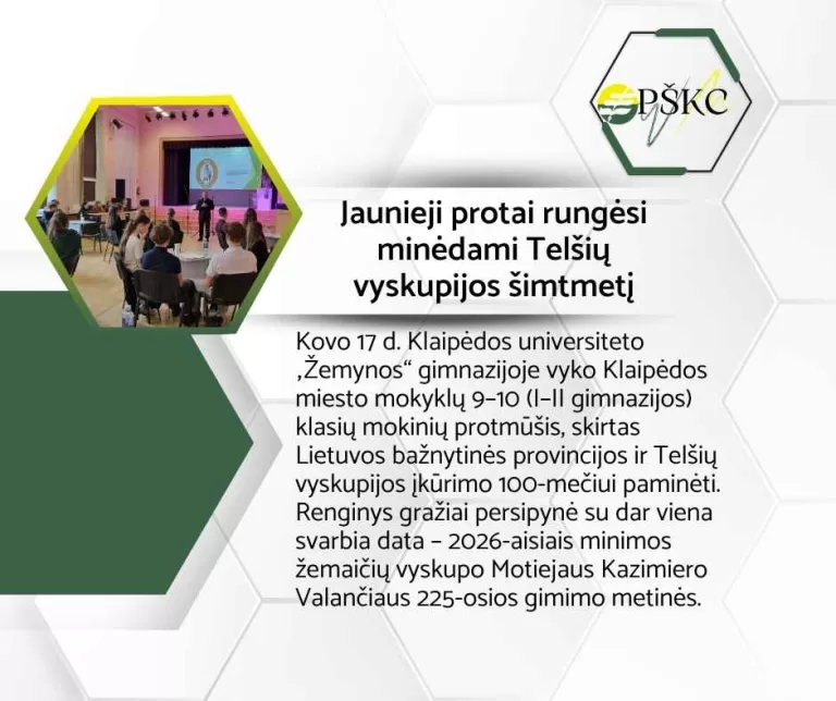 Jaunieji protai rungėsi minėdami Telšių vyskupijos šimtmetį
