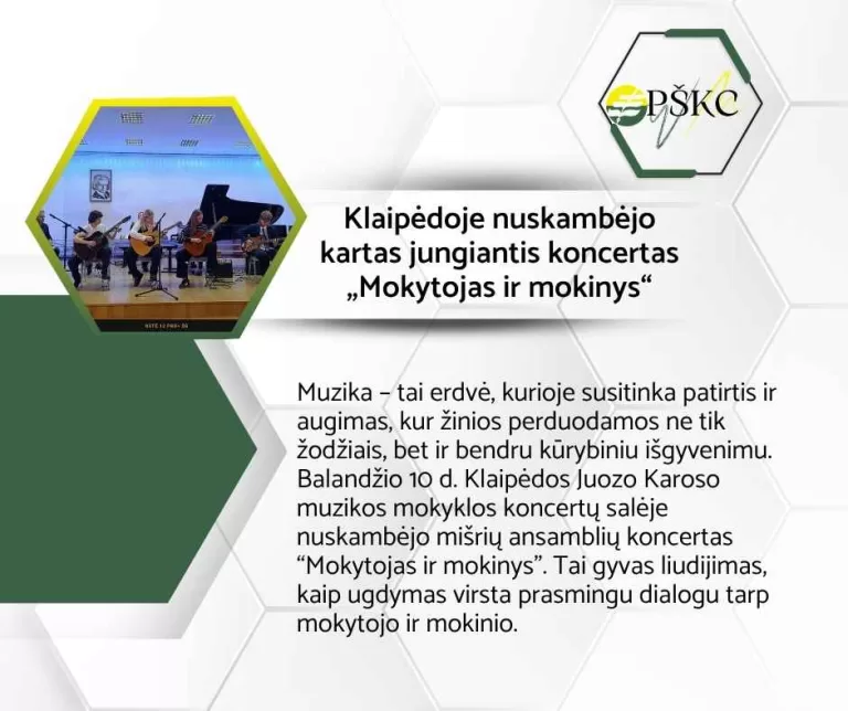 Klaipėdoje nuskambėjo kartas jungiantis koncertas „Mokytojas ir mokinys“