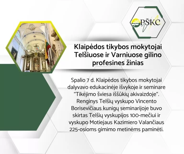Klaipėdos tikybos mokytojai Telšiuose ir Varniuose gilino profesines žinias